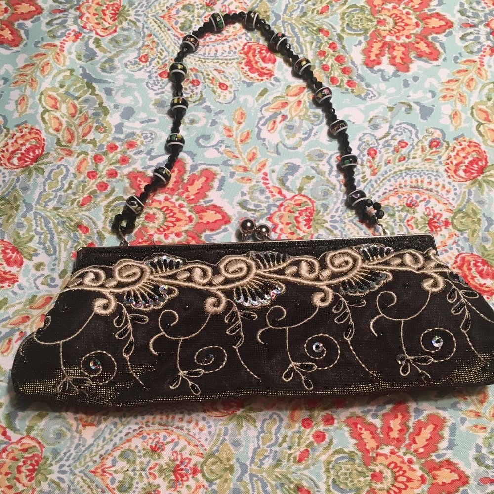 Small evening bag bought in Paris on Rue la Renne